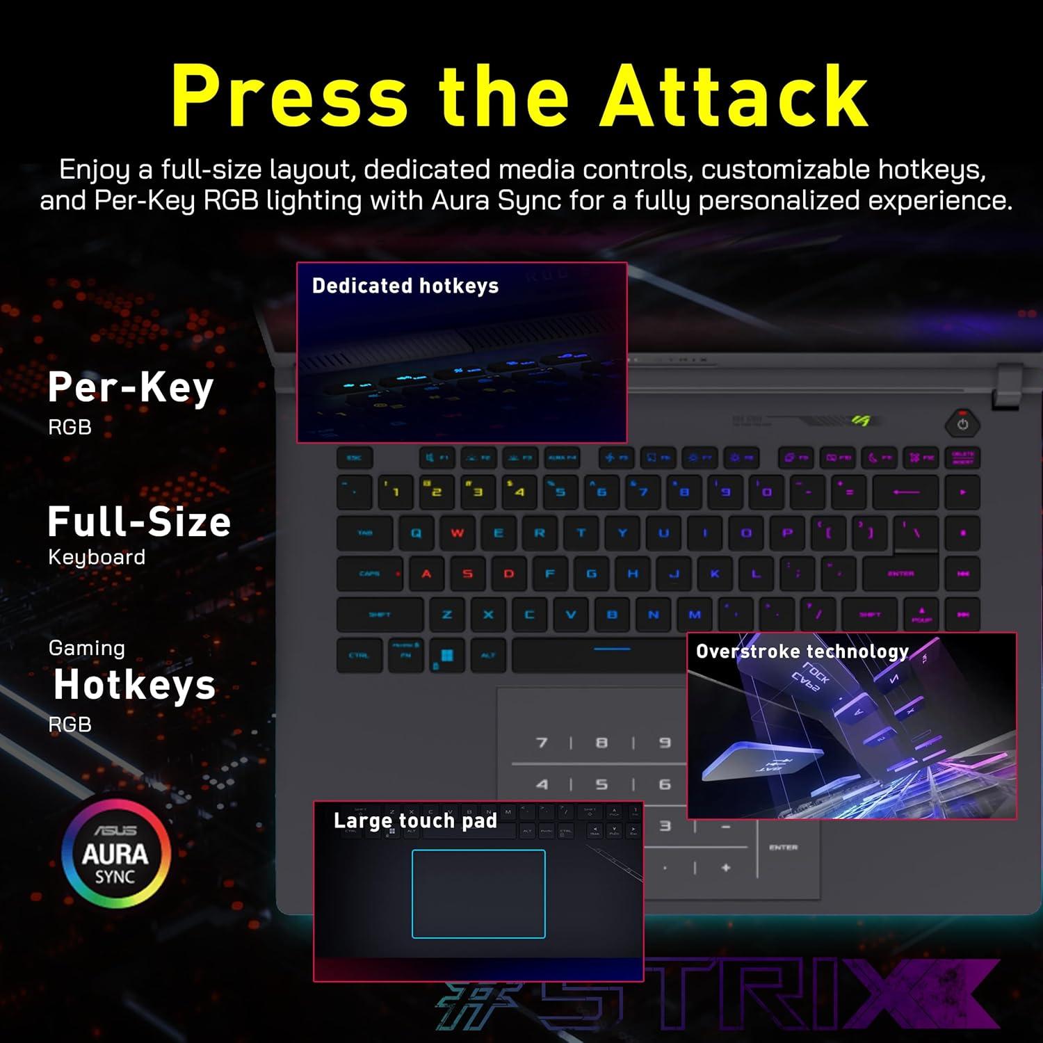 ROG Strix G16 - KI-Workstation für KI/3D/Ingenieure, mit hohem TGP/TDP